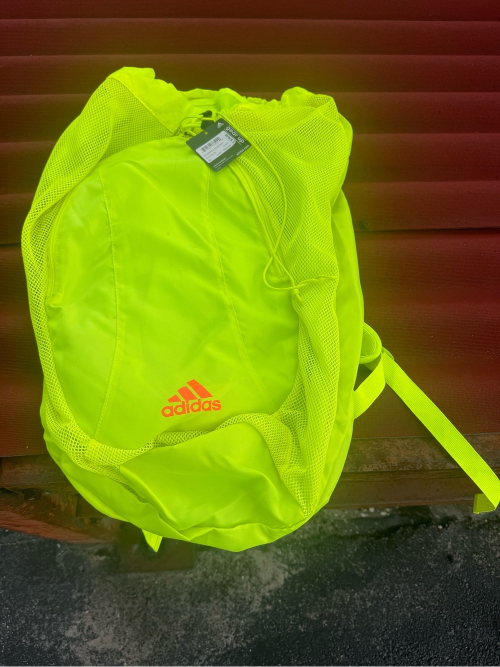 New Adidas Wrestling Nelson Gear Up Bag Yellow NWT Duffle Sport Tags Soccer Team